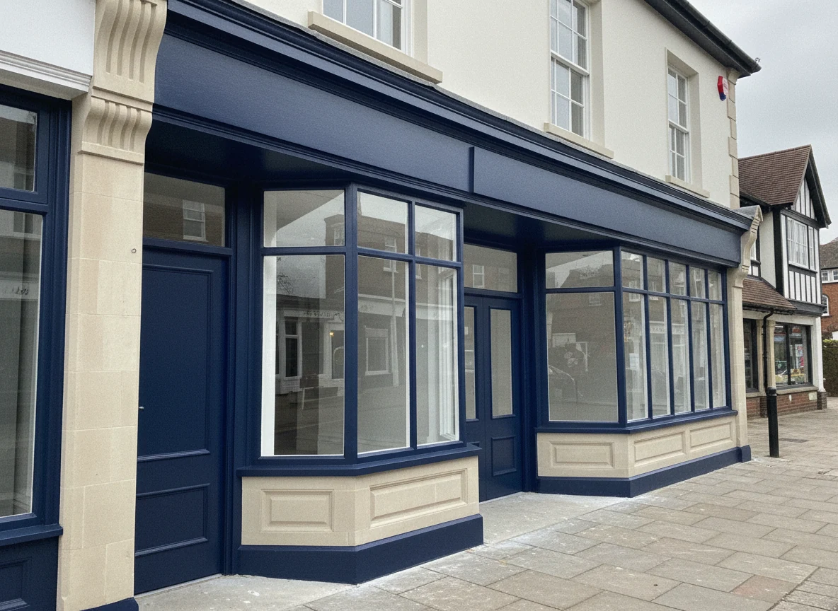 High street shopfront painting in Ascot by Ascot Decorators