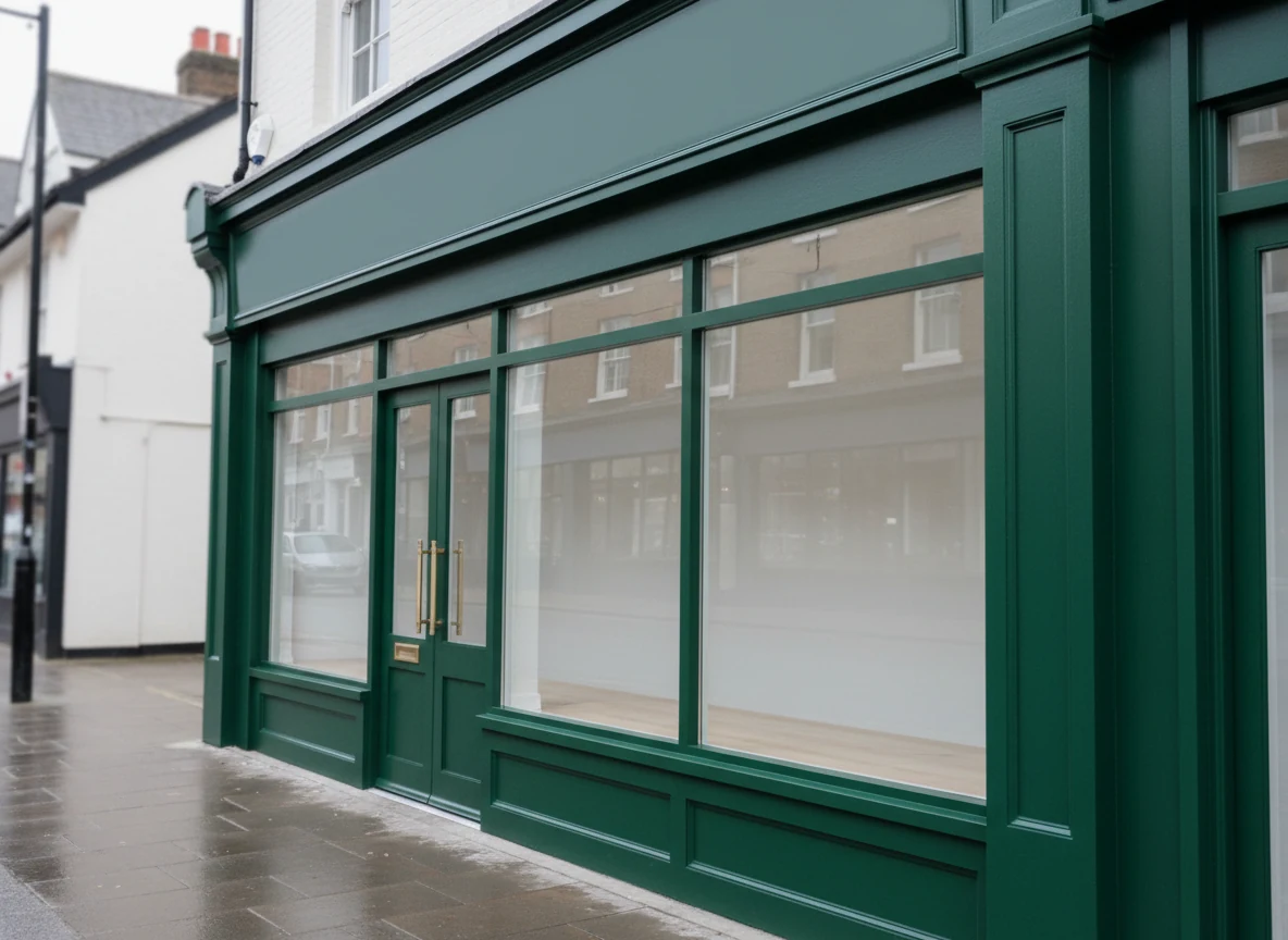 Shop front spraying in Ascot by Ascot Decorators