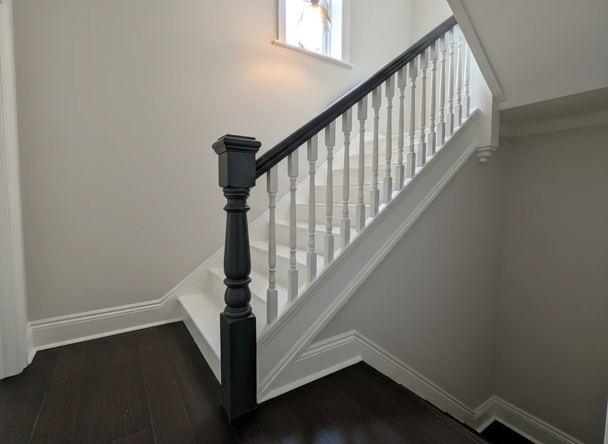 Period staircase finishing in Ascot by Ascot Decorators