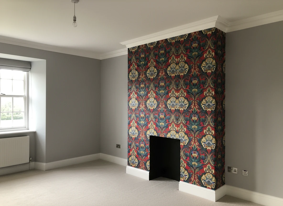 Period hallway wallpapering in Ascot by Ascot Decorators